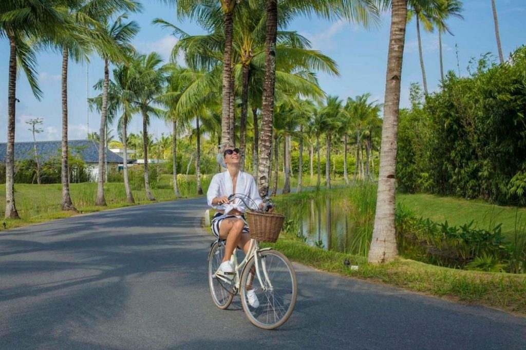 Cycling around The Sanchaya resort