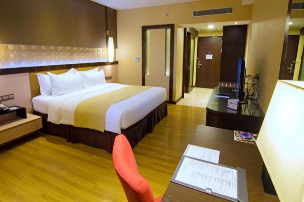 Interior of a king-size room at Grand Lagoi Hotel Bintan