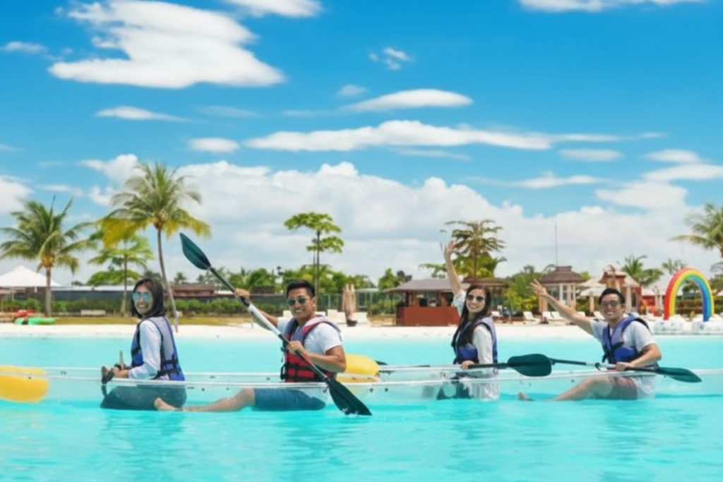 Kayaking activity at Treasure Bay Bintan lagoon