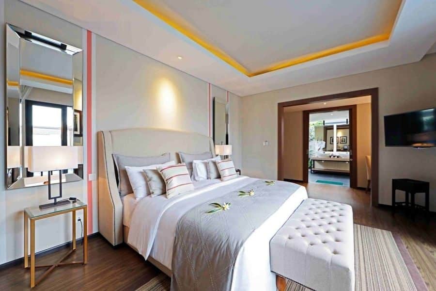 King beds inside two bedroom villa