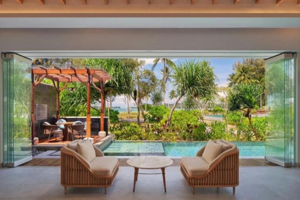 Ocean and pool view from villa at Four Points by Sheraton Bintan