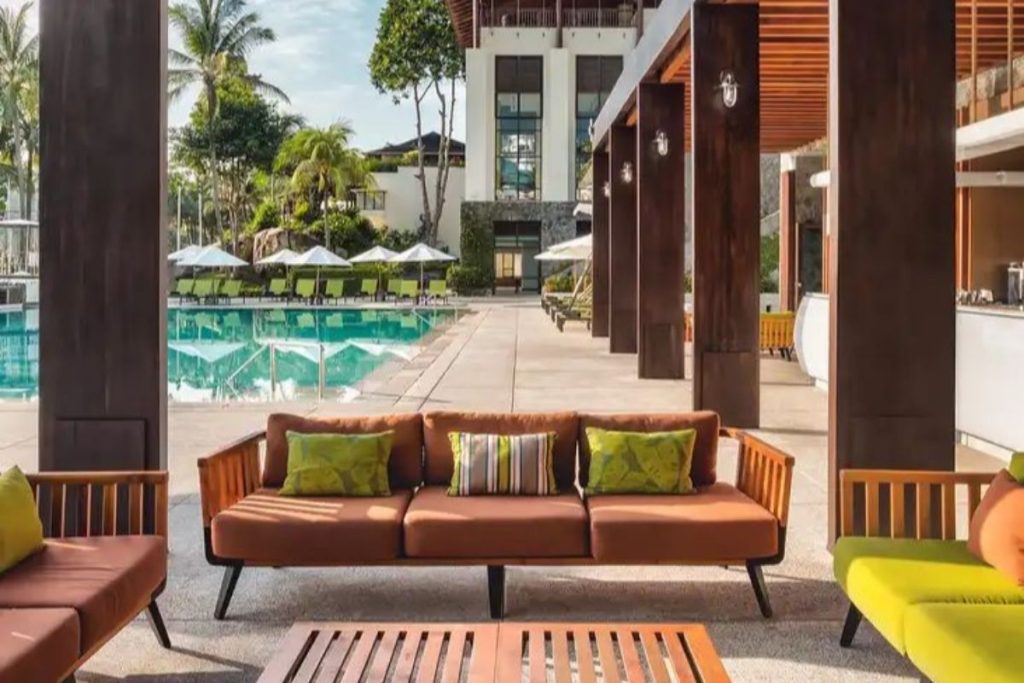 Pool bar at Club Med Bintan overlooking the pool