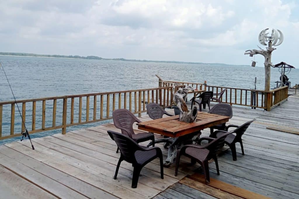 Snorkeling experience from kelong platform on the east coast of Bintan