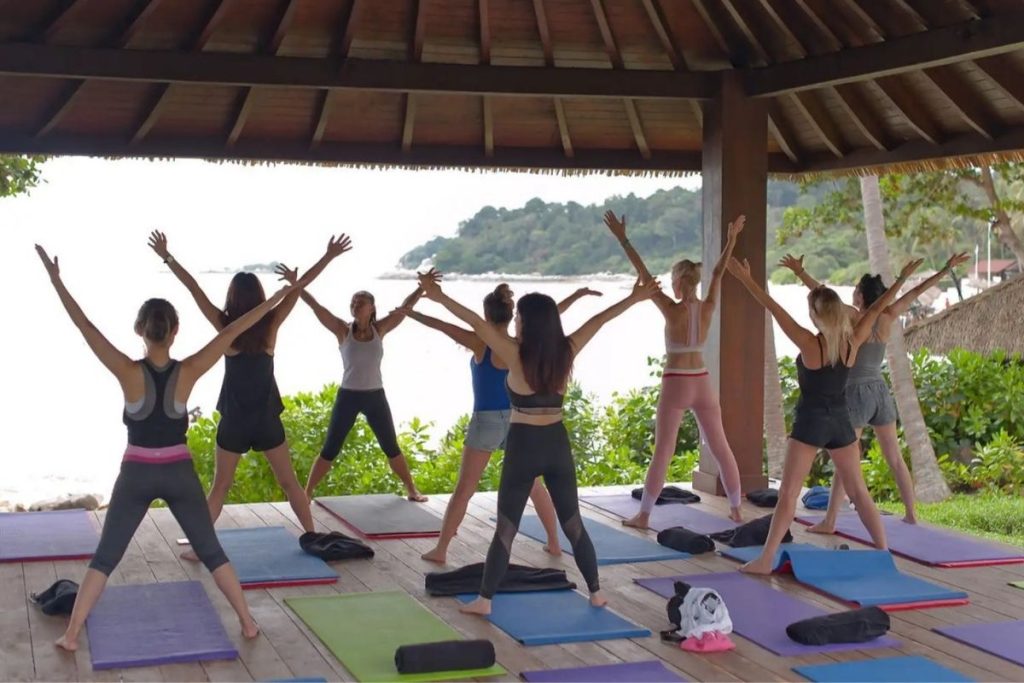 Yoga session at Club Med Bintan Resort