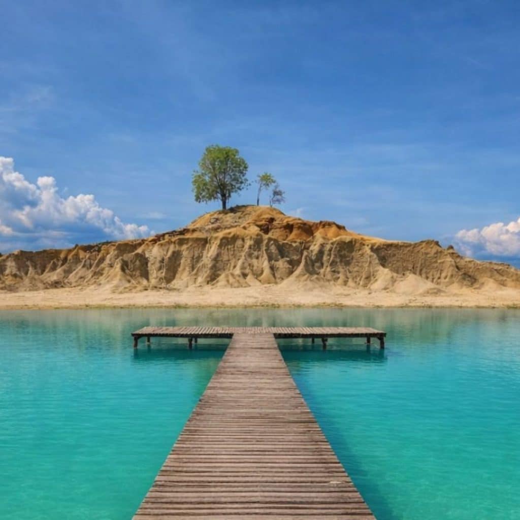 Blue Lake Bintan turquoise water landscape view