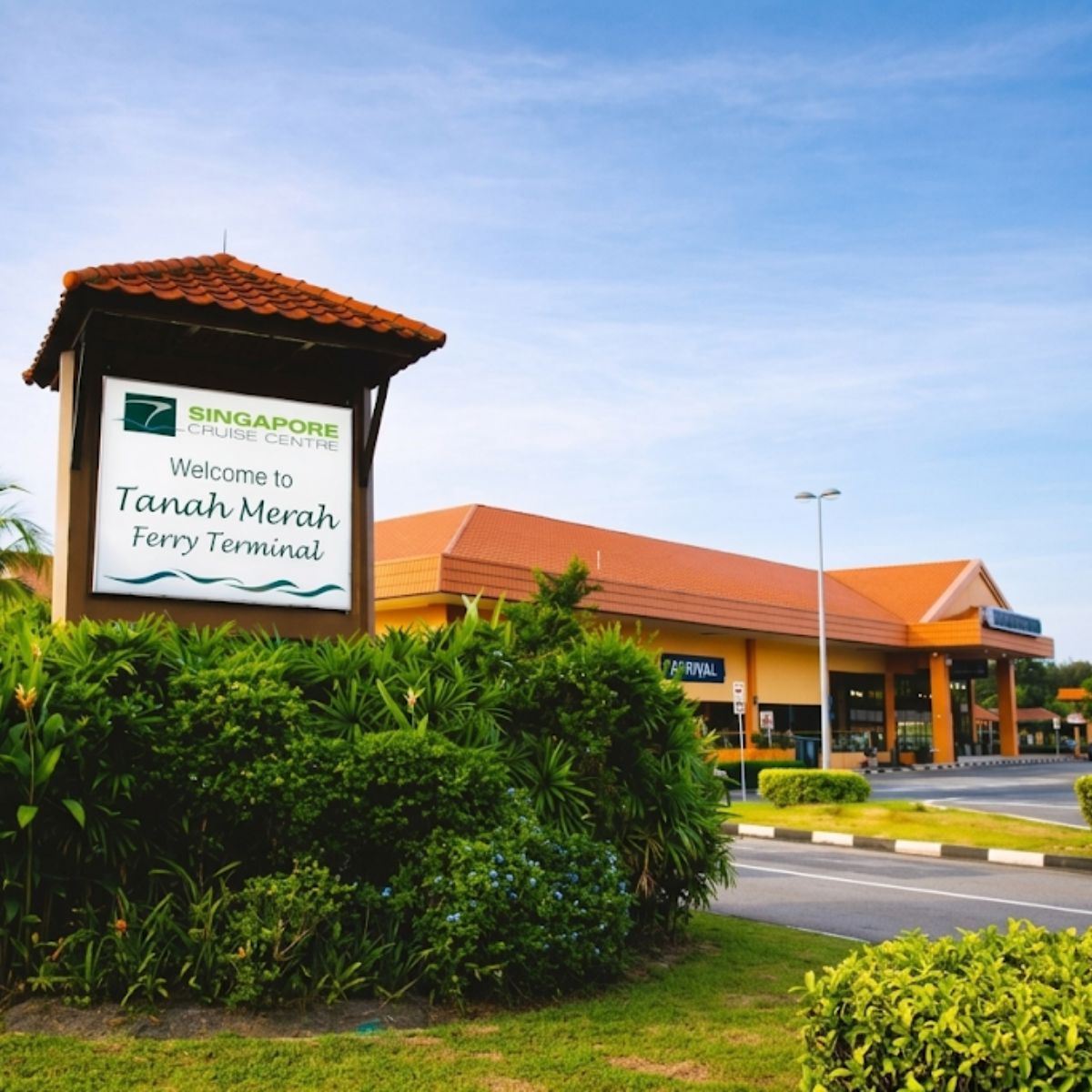 Entrance of Tanah Merah Ferry Terminal in Singapore, main departure point to Bintan