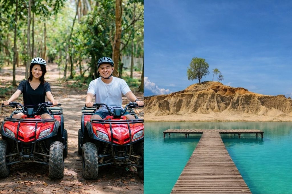 ATV adventure ride in coffee plantation area and visit Blue Lake