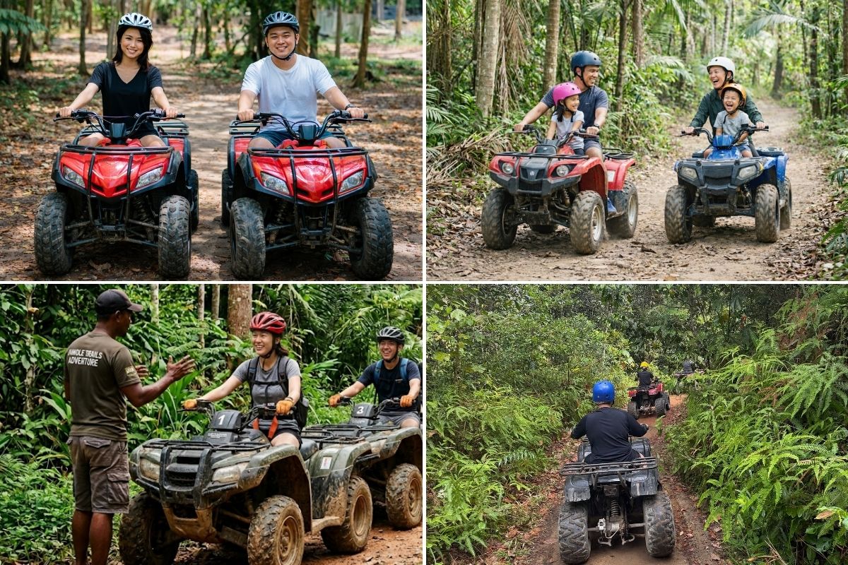 ATV riding on off-road track in Bintan with natural outdoor setting