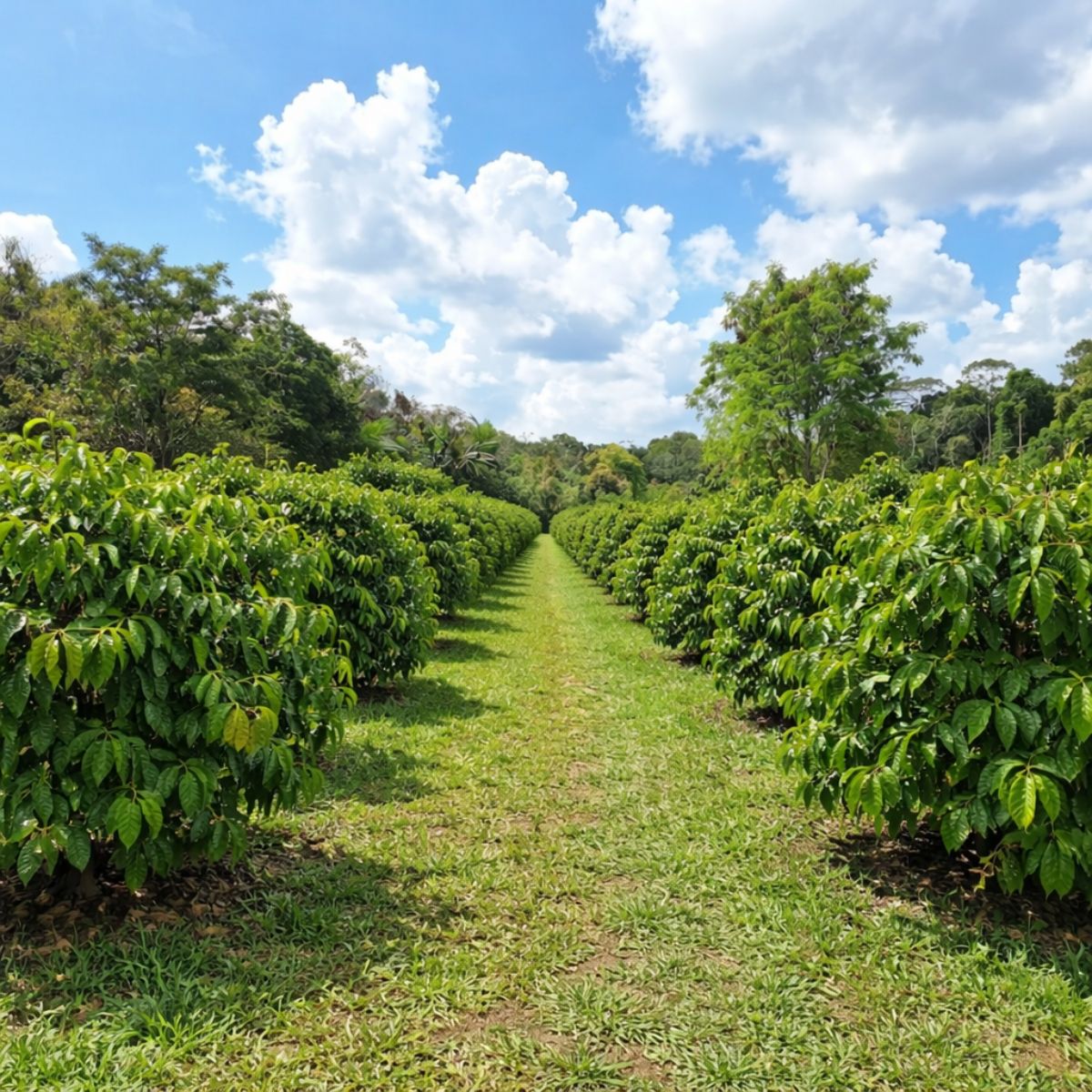 Bintan coffee plantation area with trees and natural surroundings