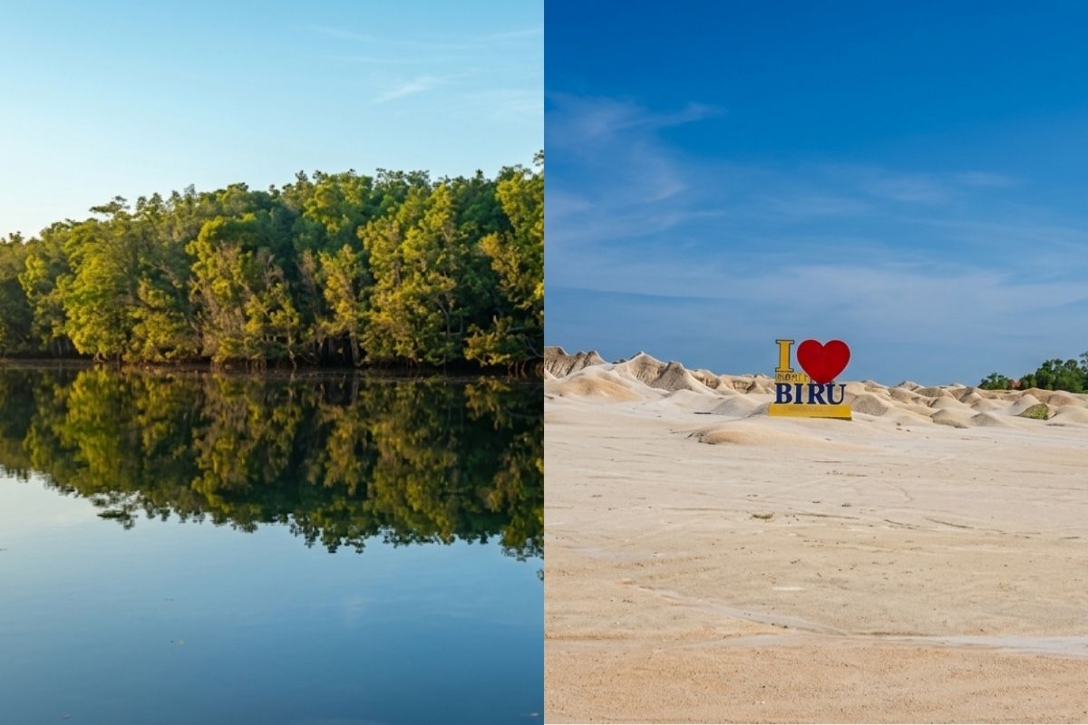 Bintan mangrove river cruise, sand dunes, and Blue Lake tour experience