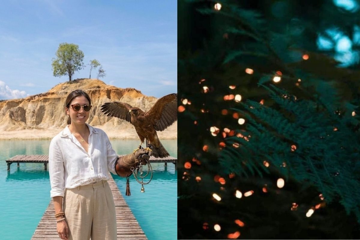 Bintan Sand Dunes and Fireflies Tour experience featuring sand dunes, Blue Lake, and evening fireflies river cruise in Bintan