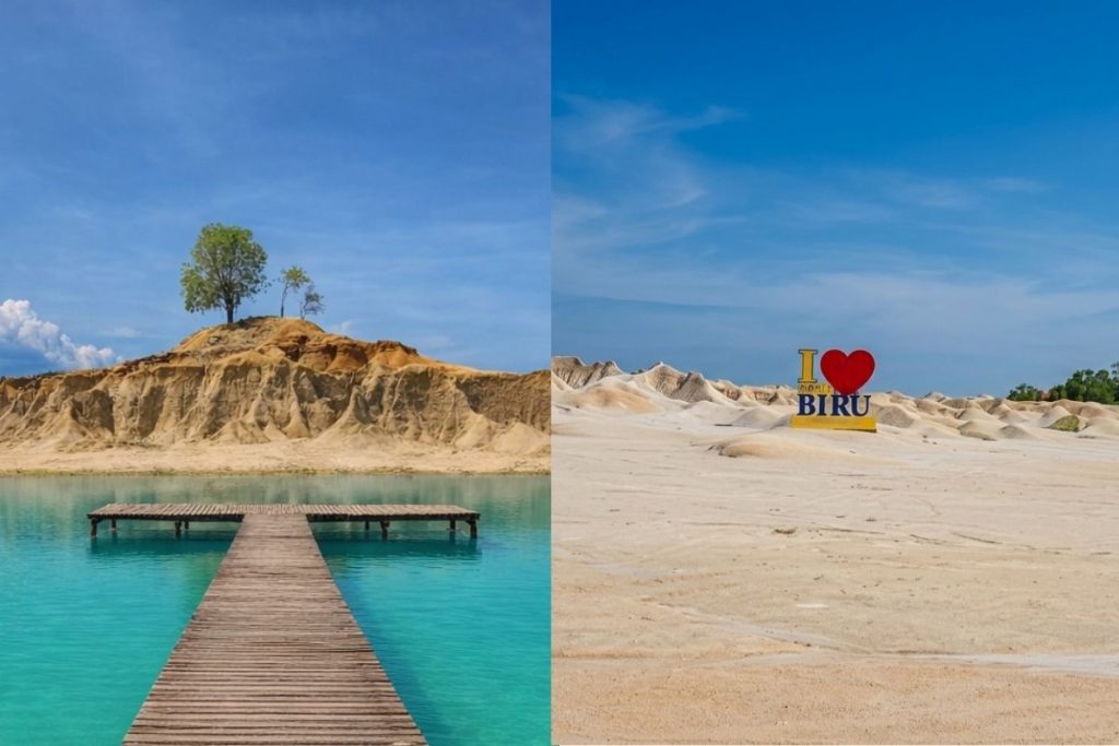 Blue Lake Bintan and Sand Dunes scenic landscape for easy sightseeing trip
