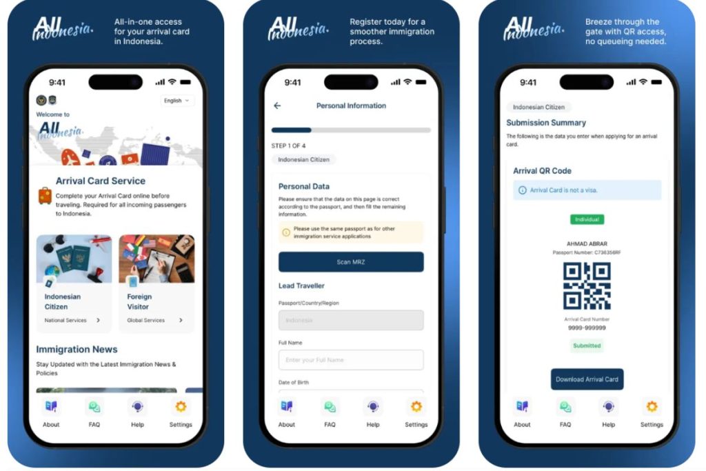 indonesia e arrival card form