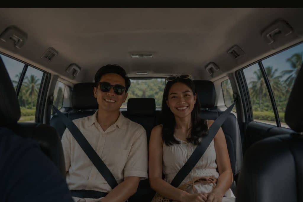 Travelers visiting Blue Lake Bintan and Bintan Sand Dunes on a private guided tour in Bintan.