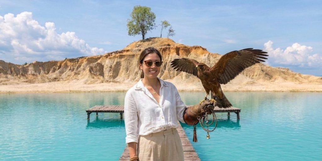 Blue Lake Bintan with Eagle
