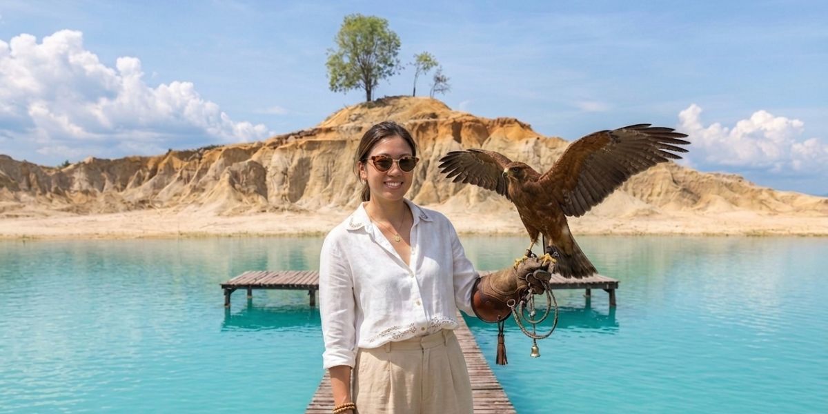 Blue Lake Bintan with Eagle