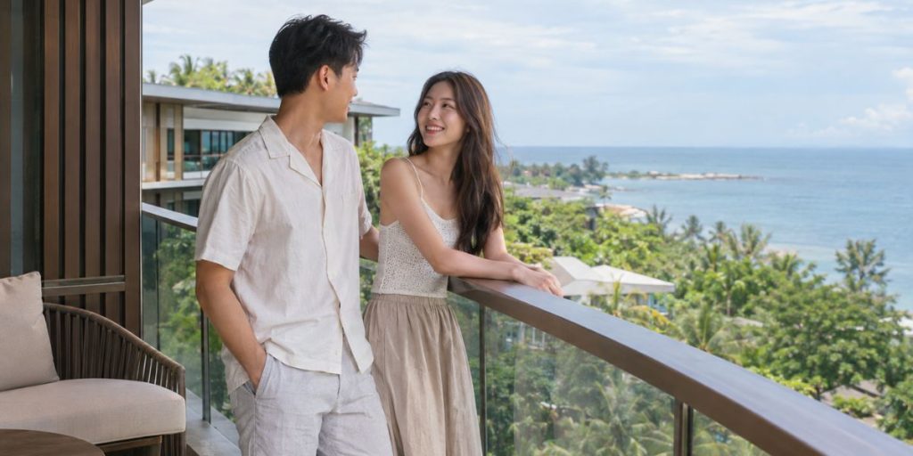Couple enjoying a relaxing holiday in Bintan
